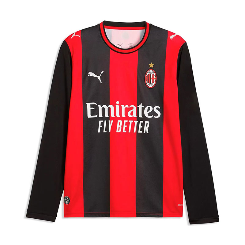 2026-2027-AC-Milan-Home-Long-Sleeve-Soccer-Jersey
